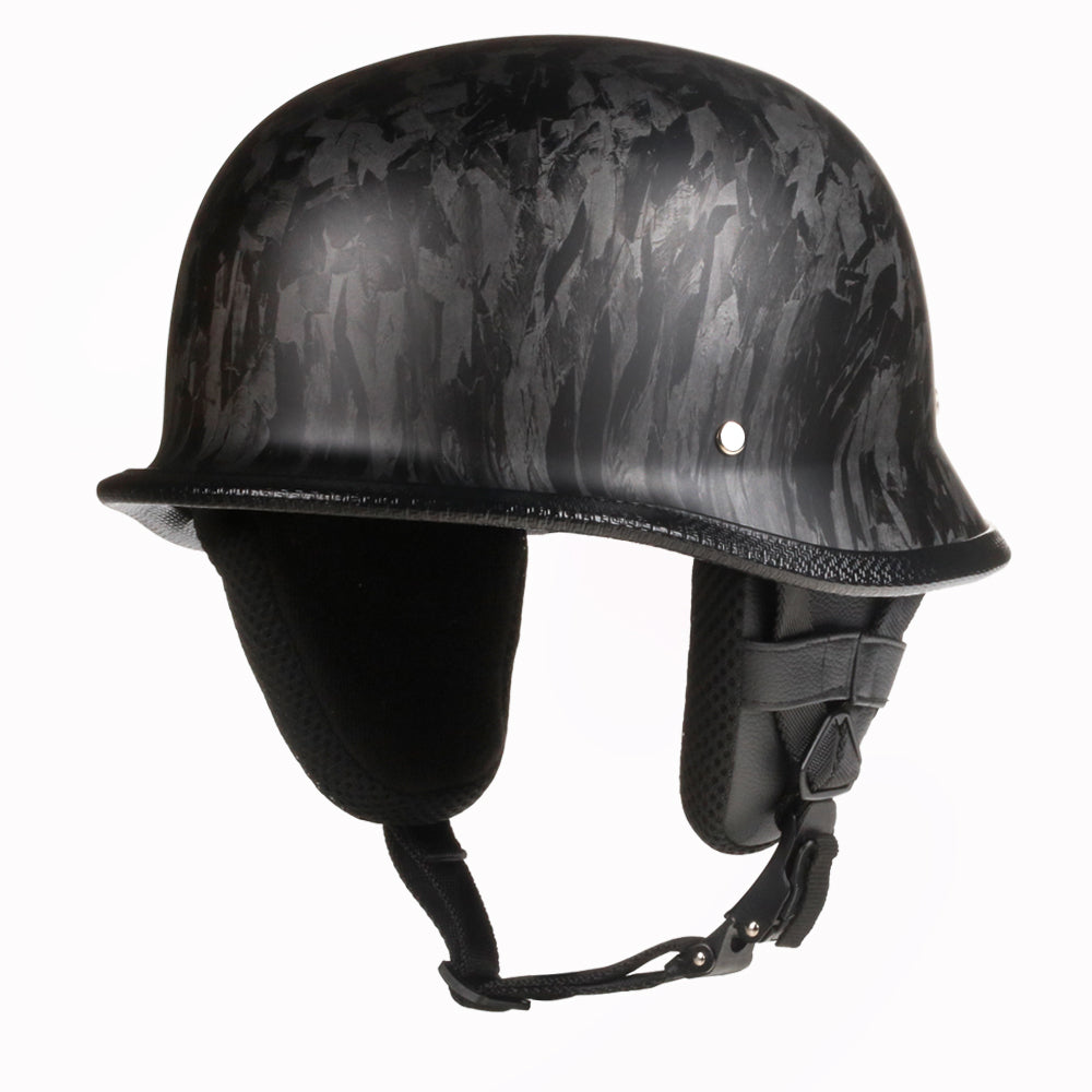 German Style Mayan Half Helmet - Matte Black - view 29