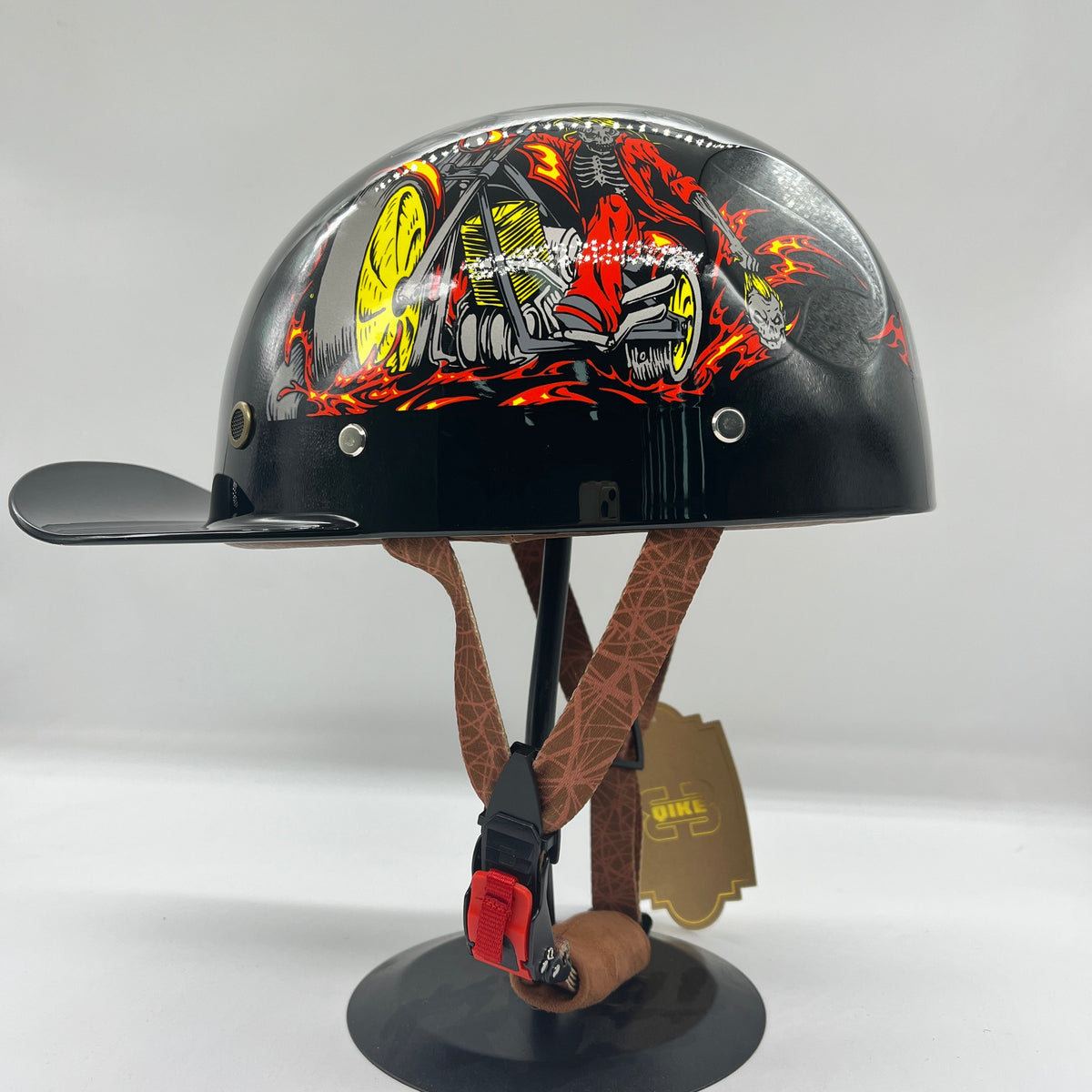 Baseball Motorcycle Helmet Built-in Visor - view 25