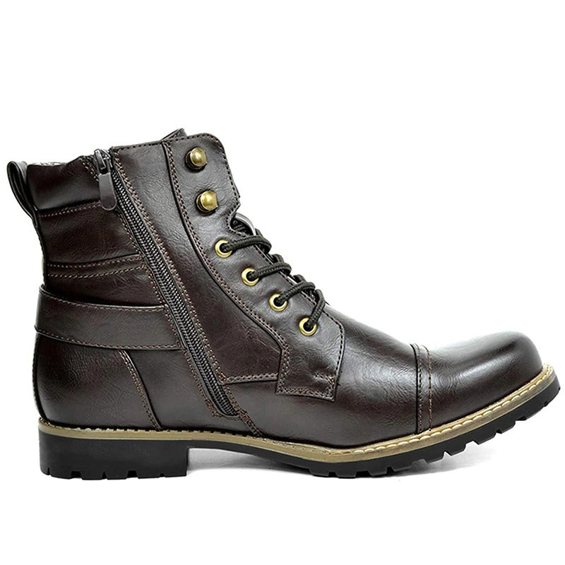 Motorcycle Winter Leather Ankle Boots - view 7