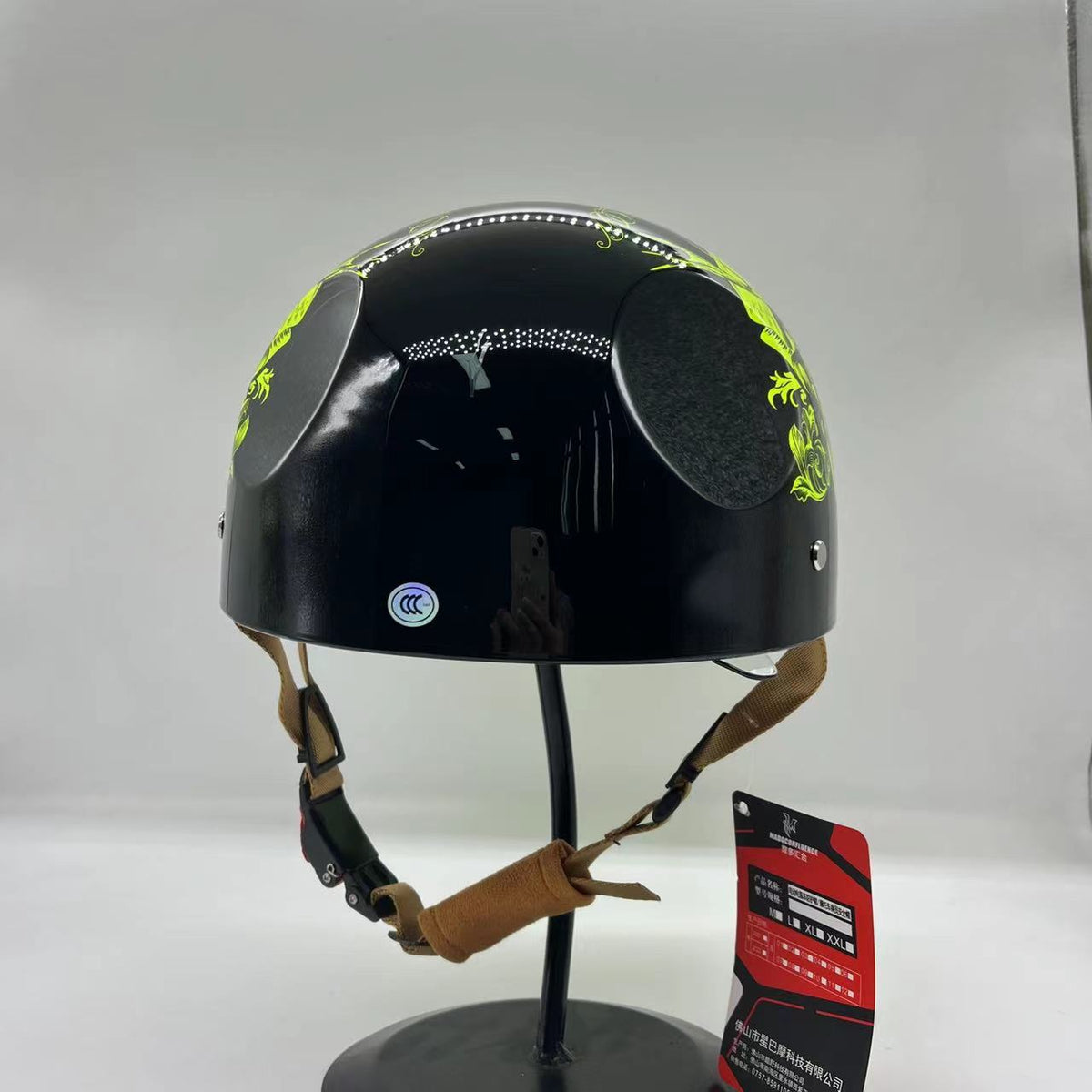 Baseball Motorcycle Helmet Built-in Visor - view 17
