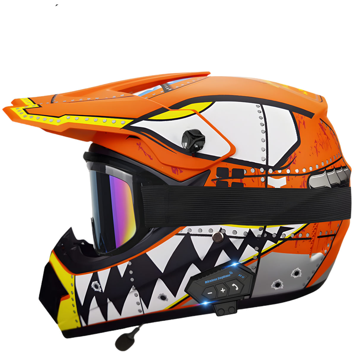 Aegis X9 Motocross Helmet with Bluetooth Headset - view 12
