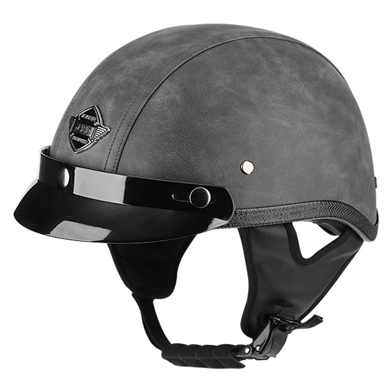 Retro Leather Half Helmet - view 5