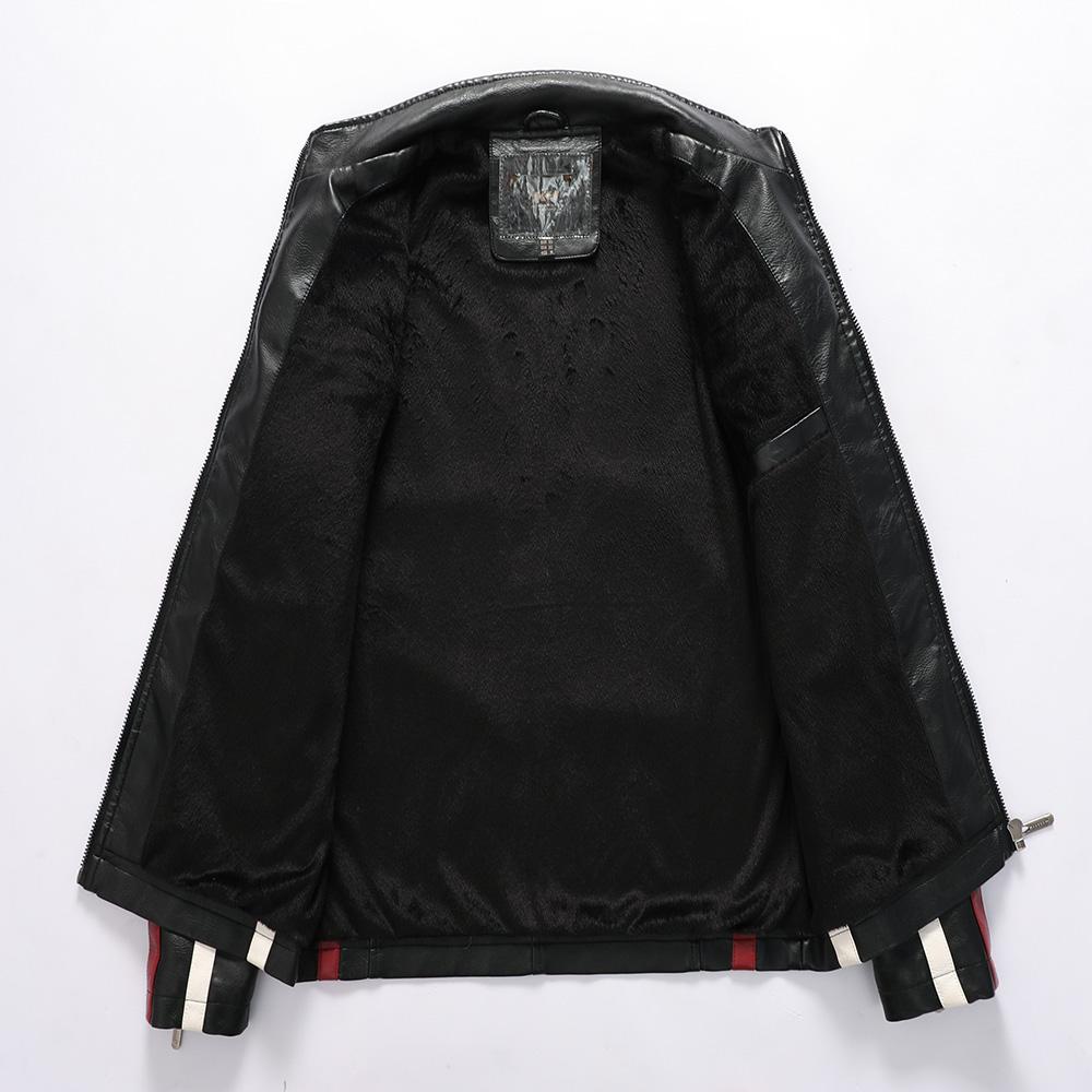 Racing Pilot Style Motorcycle Leather Jacket - view 12