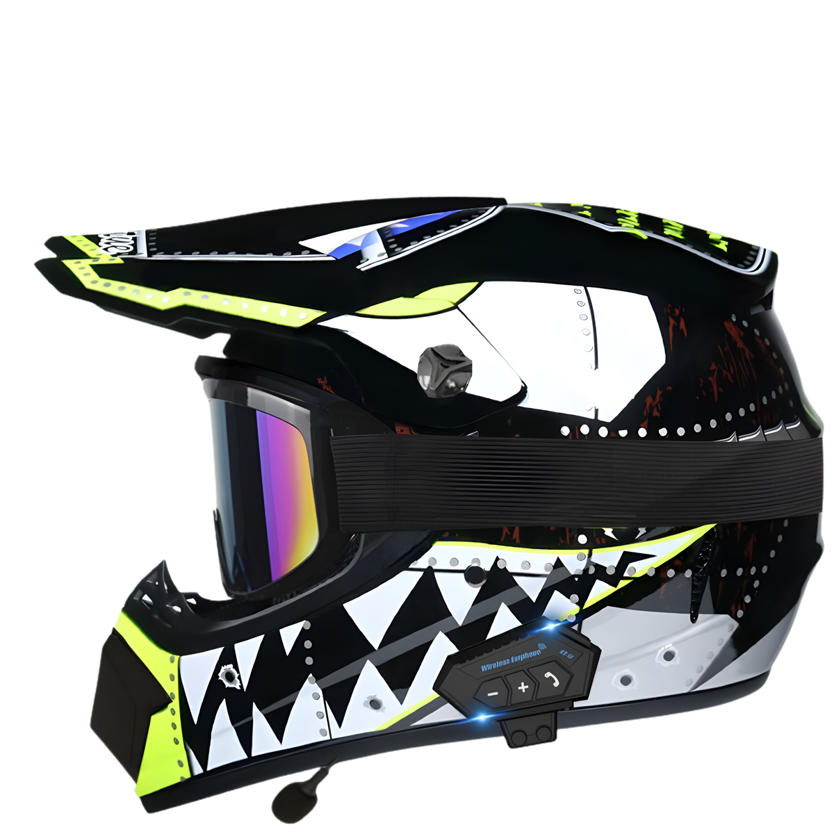 Aegis X9 Motocross Helmet with Bluetooth Headset - view 13