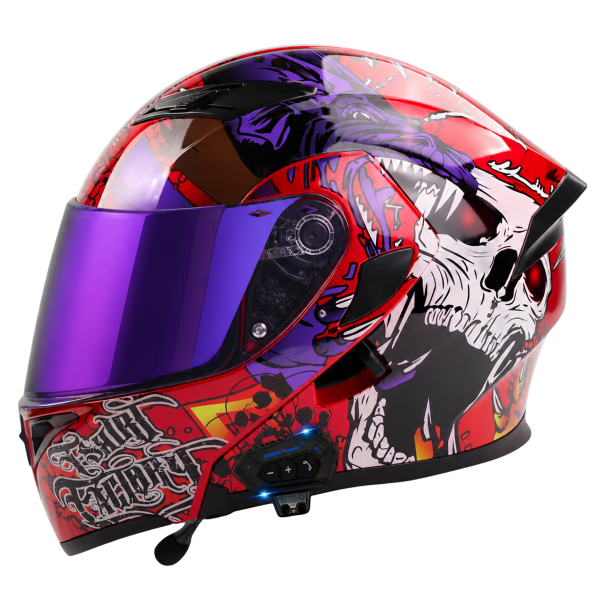 K1 Colored Modular Helmet - Bluetooth Headset - view 6