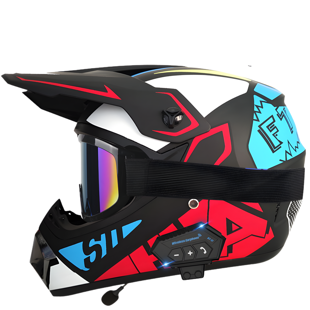 Aegis X9 Motocross Helmet with Bluetooth Headset - view 8