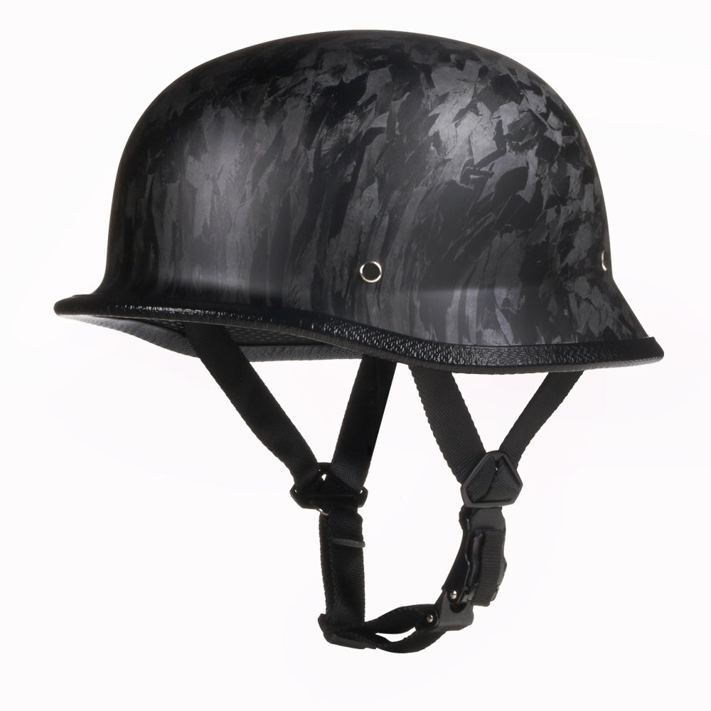 German Style Mayan Half Helmet - Forged Black - view 3