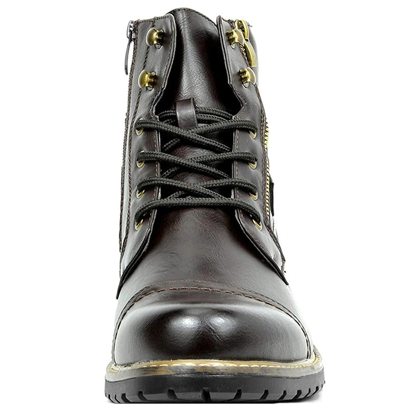 Motorcycle Winter Leather Ankle Boots - view 6
