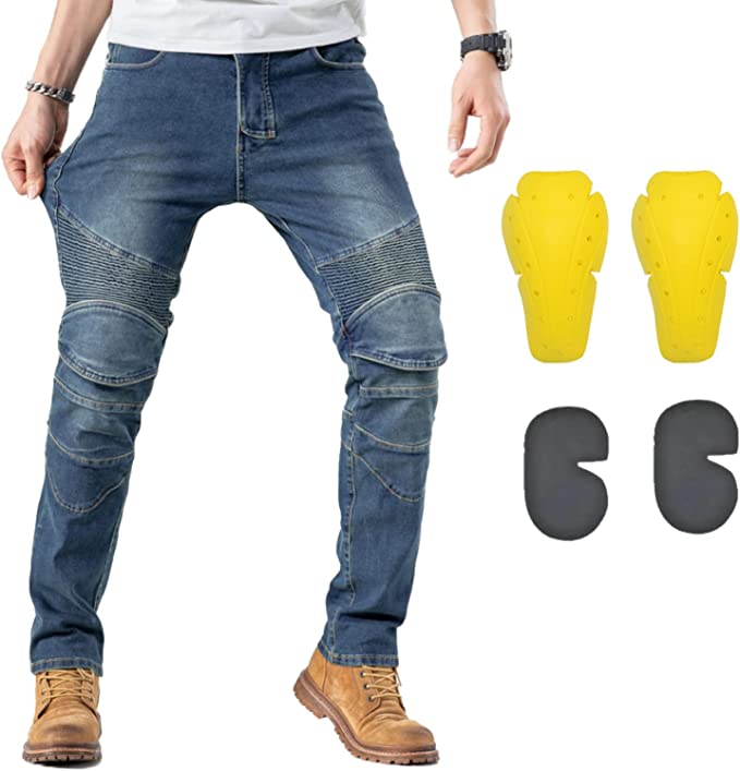 Men's Motorcycle Pants Waterproof Jeans with Armor Protector Pads - view 4