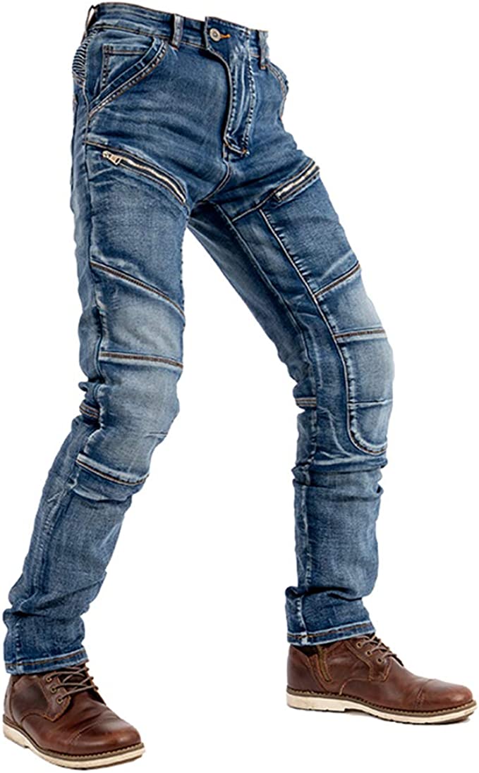 Motorcycle Riding Jeans Kevlar Motorbike Racing Pants with Removable Armored - view 4