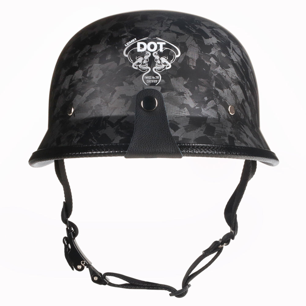 German Style Mayan Half Helmet - Forged Black - view 5