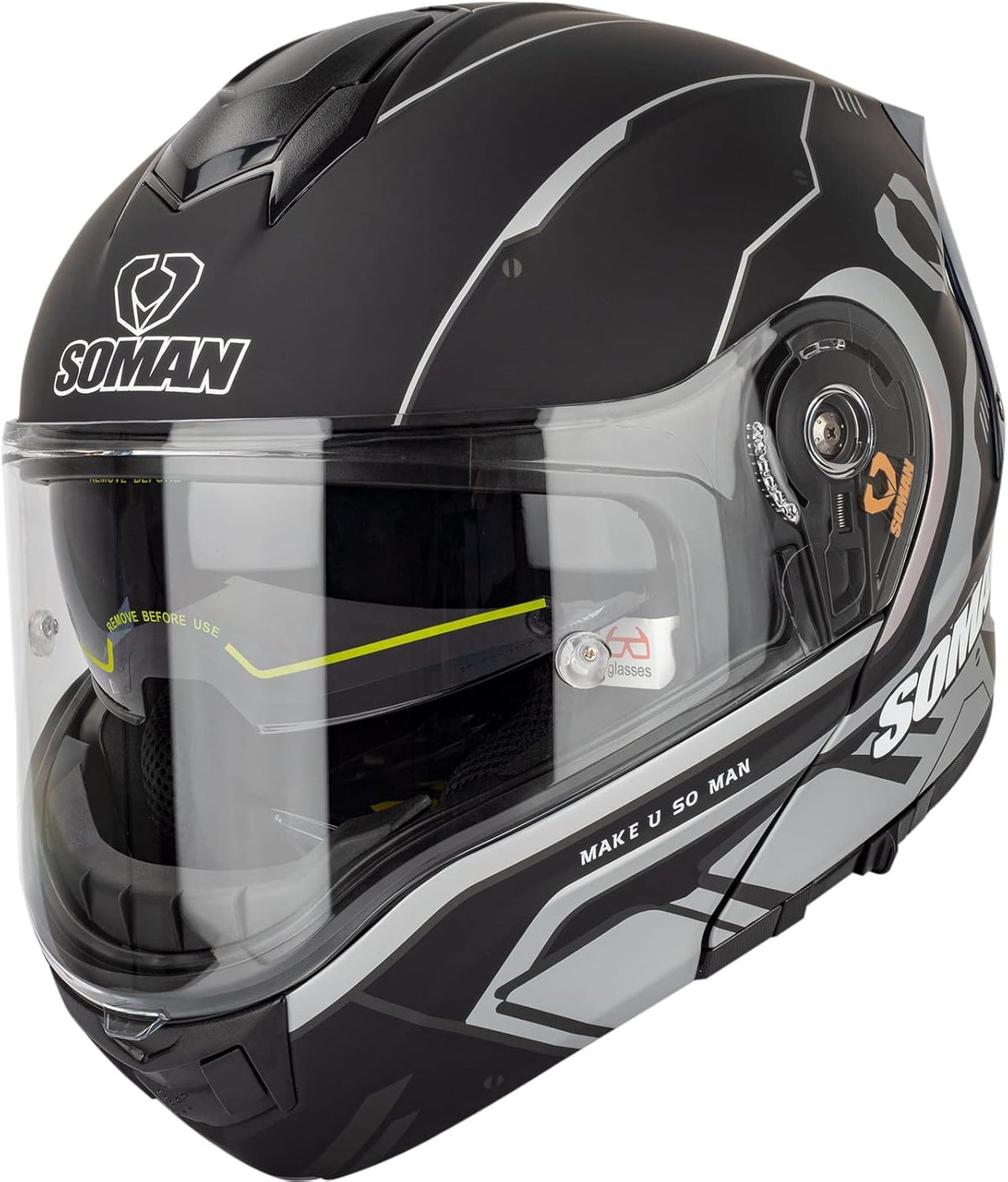 SM1 Modular Motorcycle Helmet – Dual Lens, ECE Certified - view 16