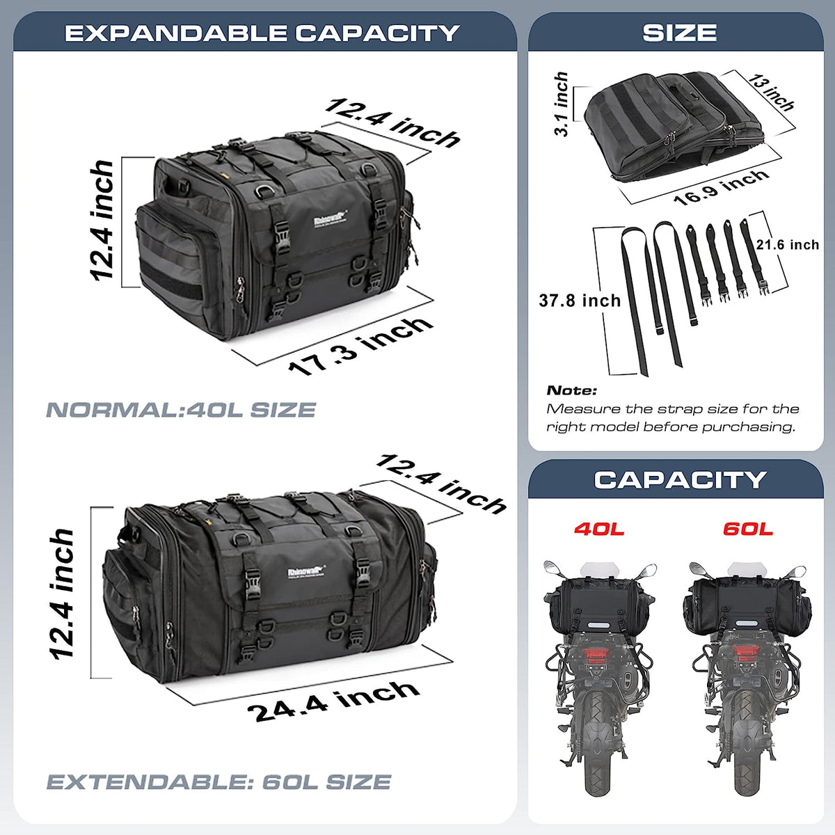 Motorcycle Expandable Storage Bag - view 5