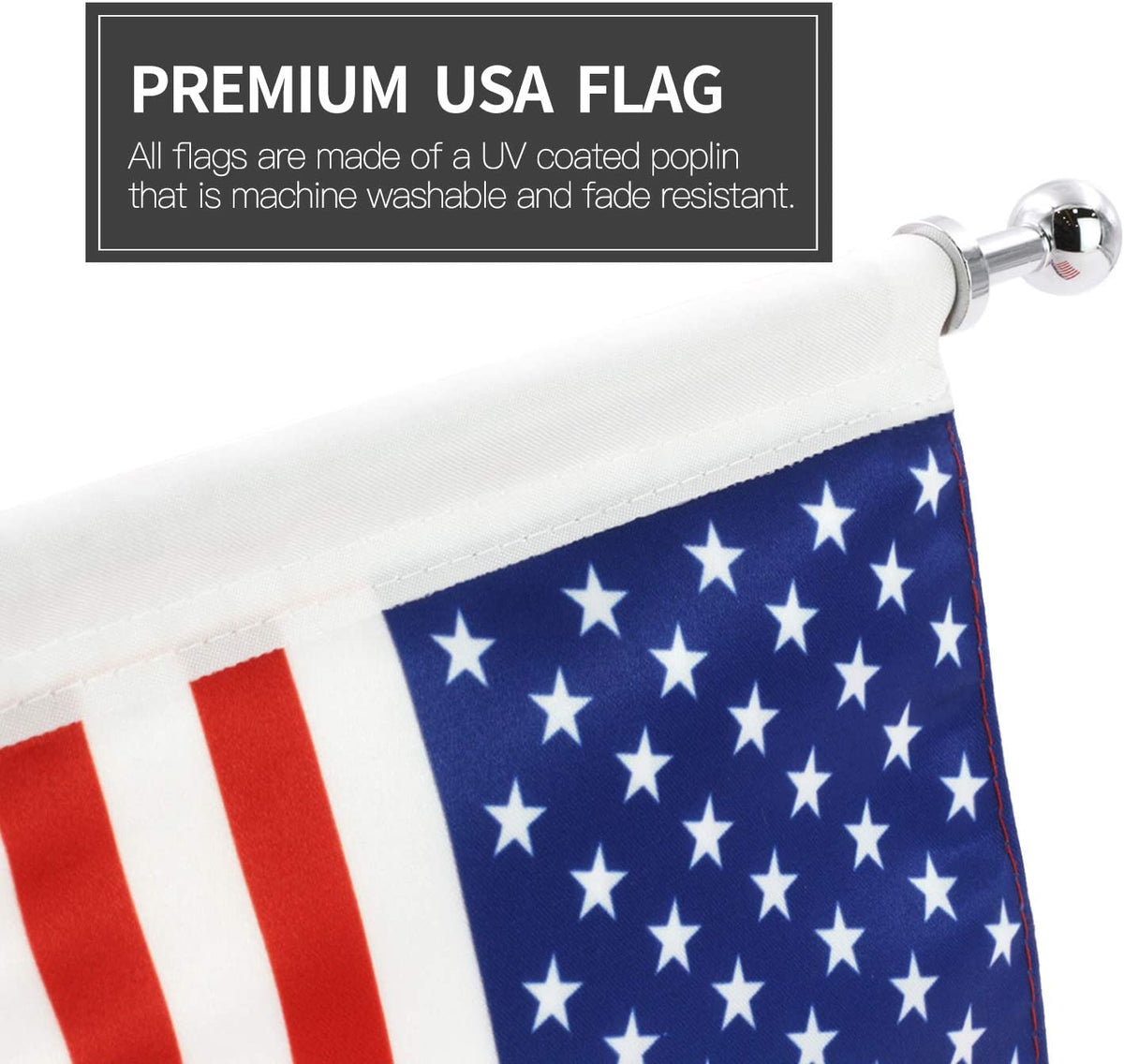 Motorcycle Flagpole Mount - American Flag - view 4