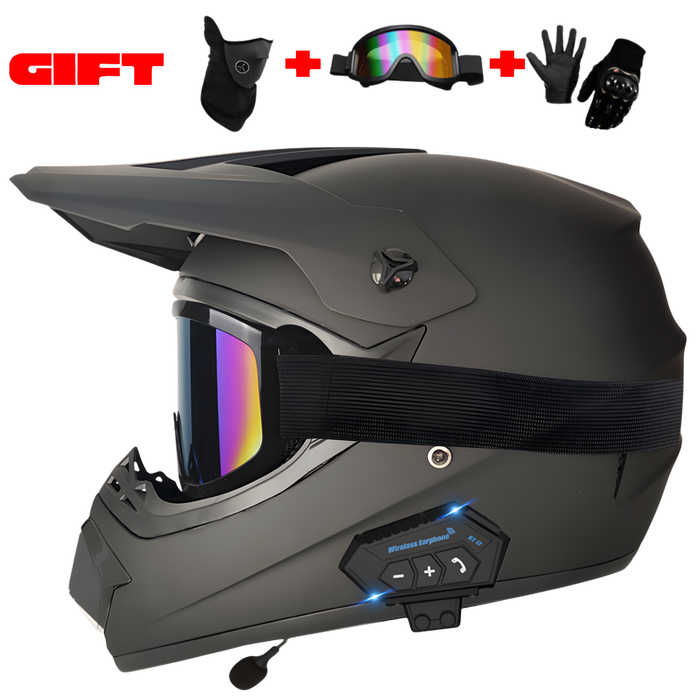 Aegis X9 Motocross Helmet with Bluetooth Headset