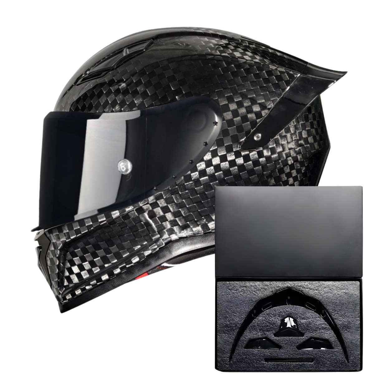 R7 Carbon Helmet Custom Accent Kit – Wing & Vents Set