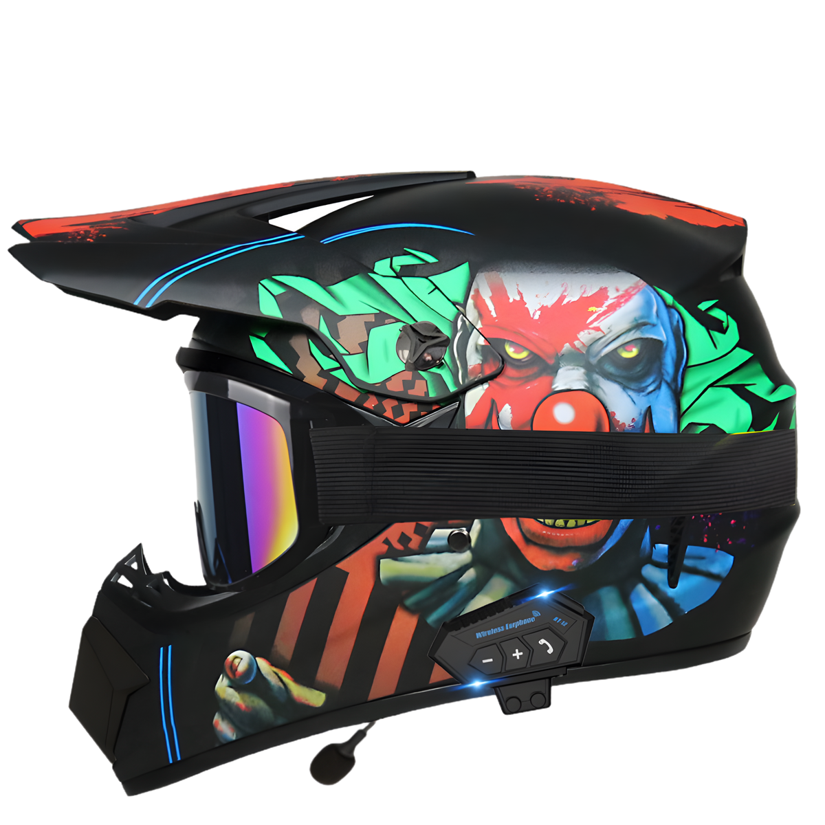 Aegis X9 Motocross Helmet with Bluetooth Headset - view 3