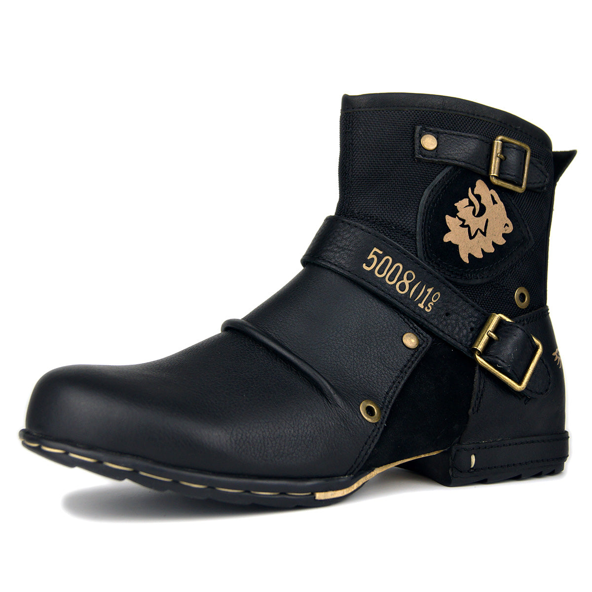Otto's Leather Motorcycle Biker Boots - view 6