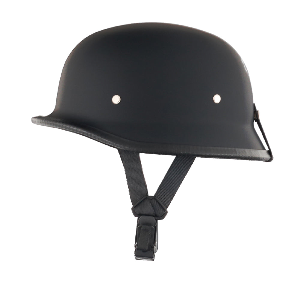 German Style Mayan Half Helmet - Matte Black - view 2