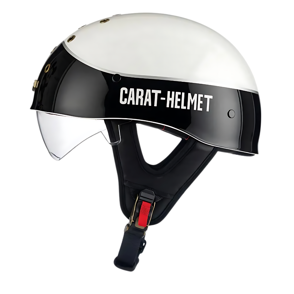 SleekShell Vintage Half Helmet with Visor - view 17