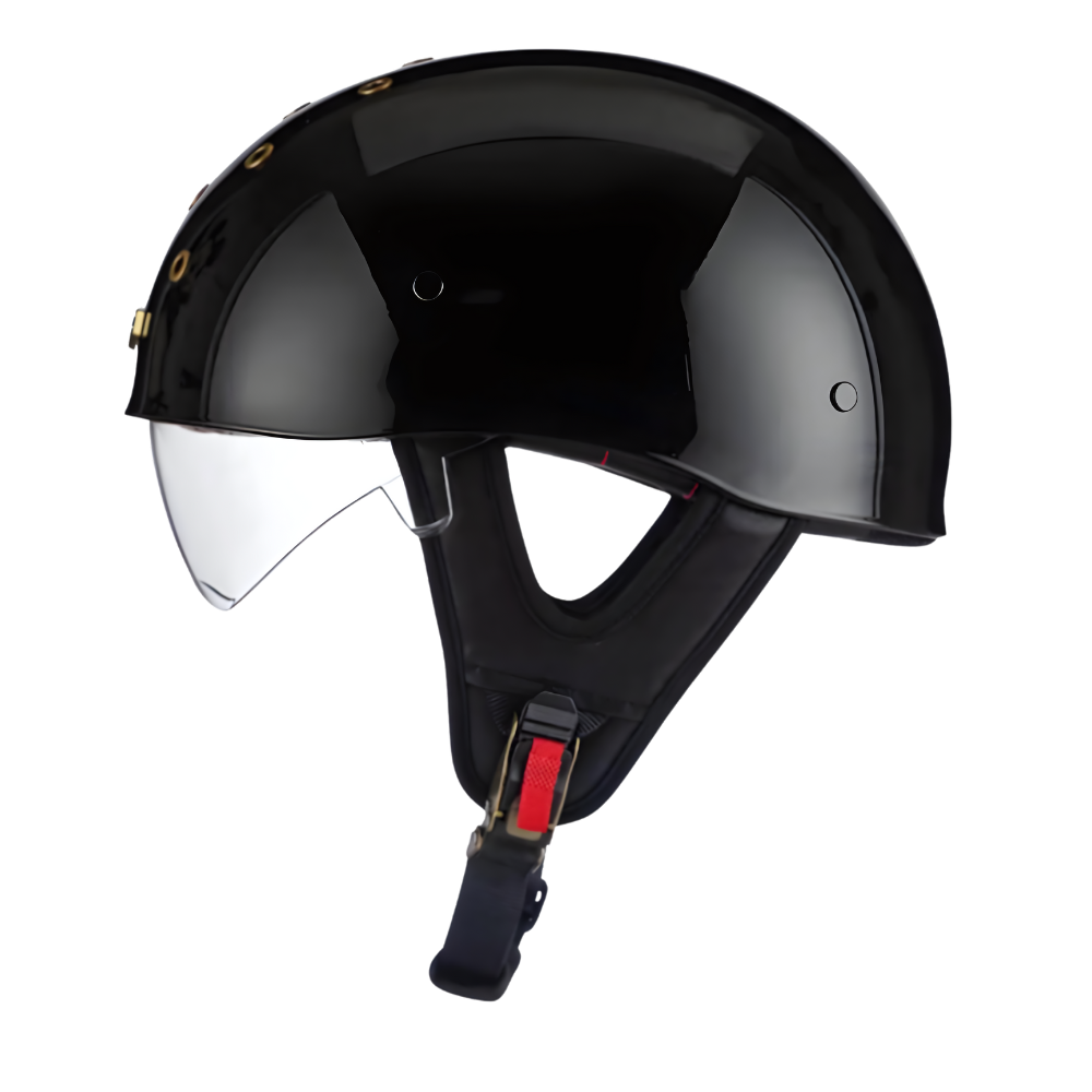 SleekShell Vintage Half Helmet with Visor - view 11