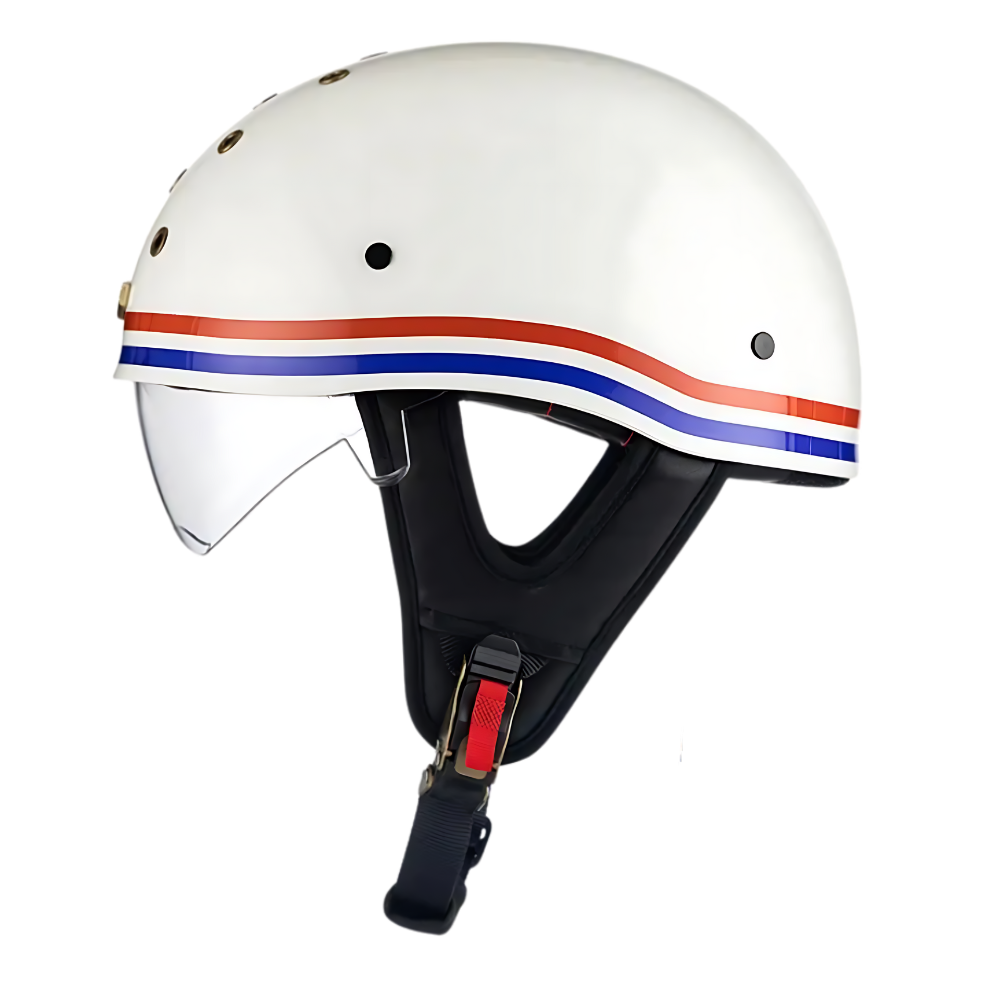 SleekShell Vintage Half Helmet with Visor - view 13