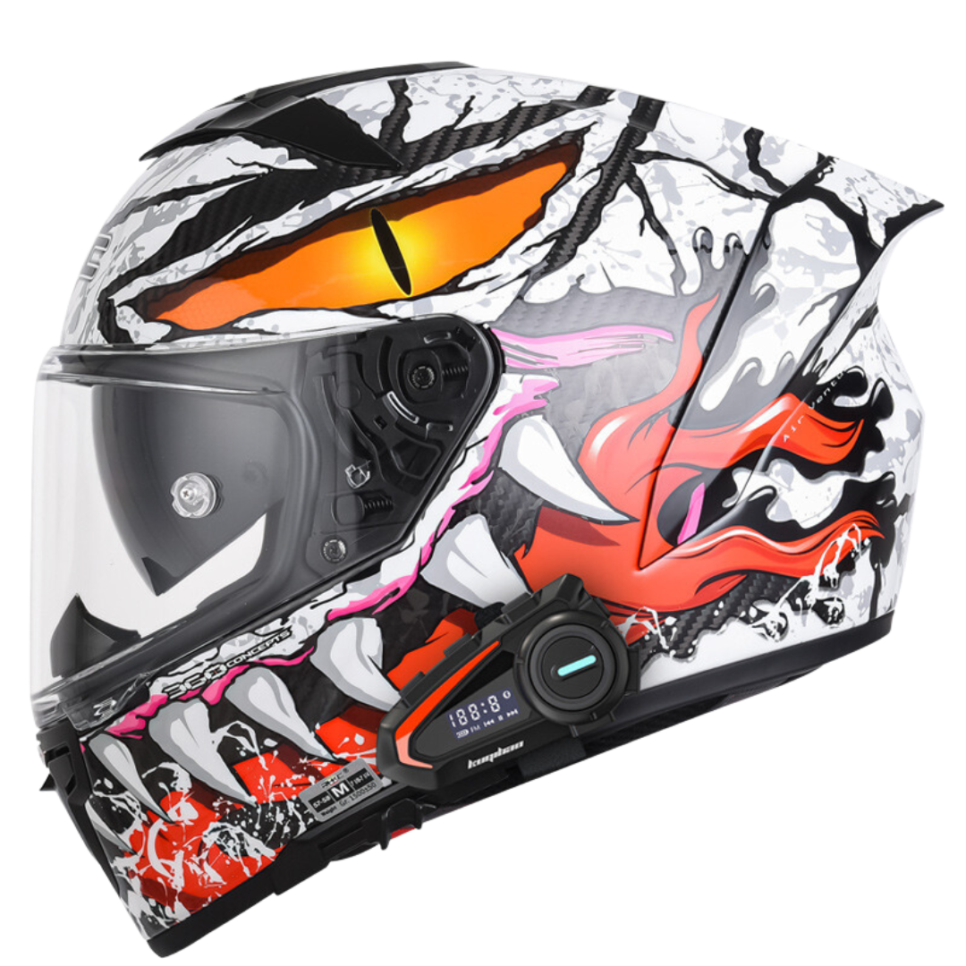 K3 Carbon Fiber Helmet - Bluetooth Headset - view 7