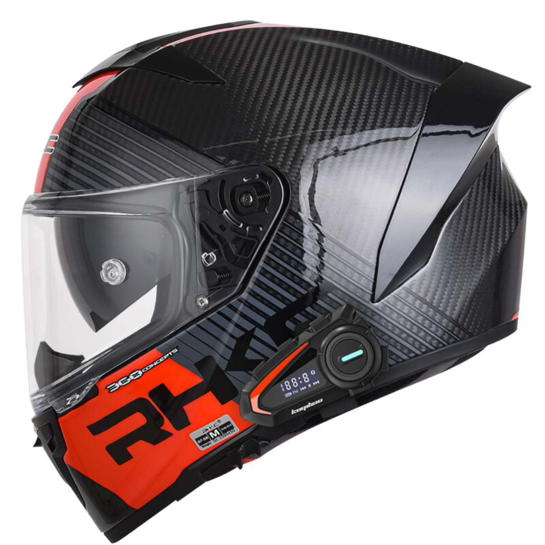 K3 Carbon Fiber Helmet - Bluetooth Headset - view 12