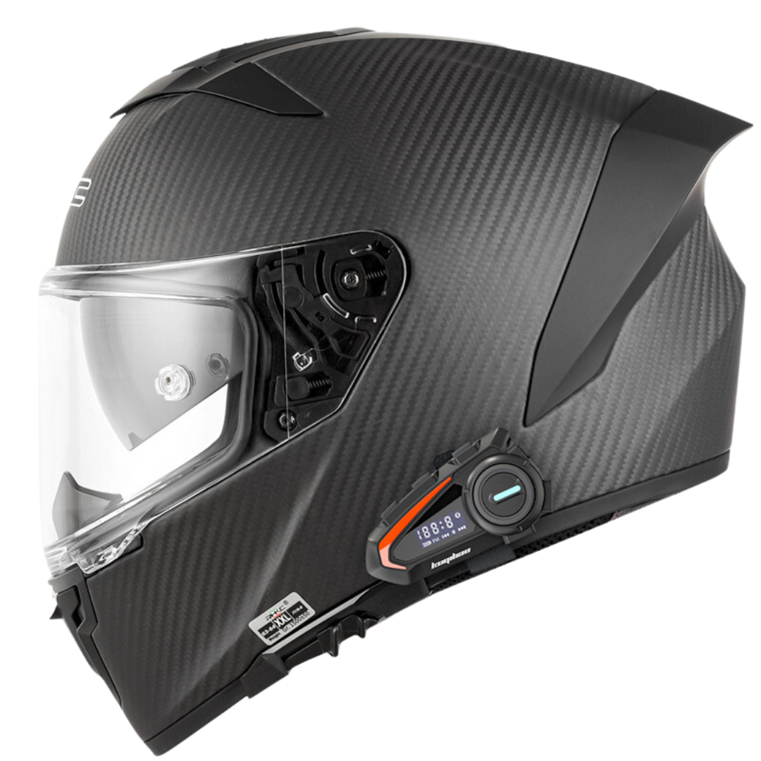 K3 Carbon Fiber Helmet - Bluetooth Headset - view 6