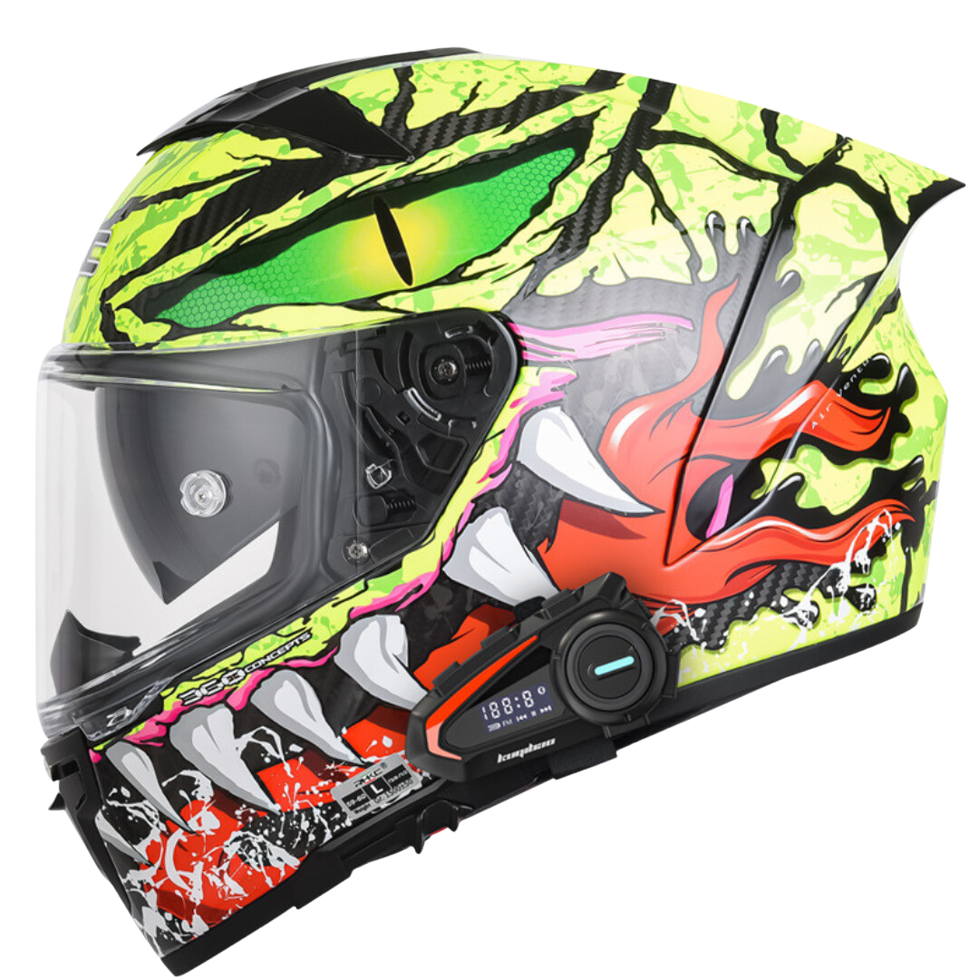K3 Carbon Fiber Helmet - Bluetooth Headset - view 17