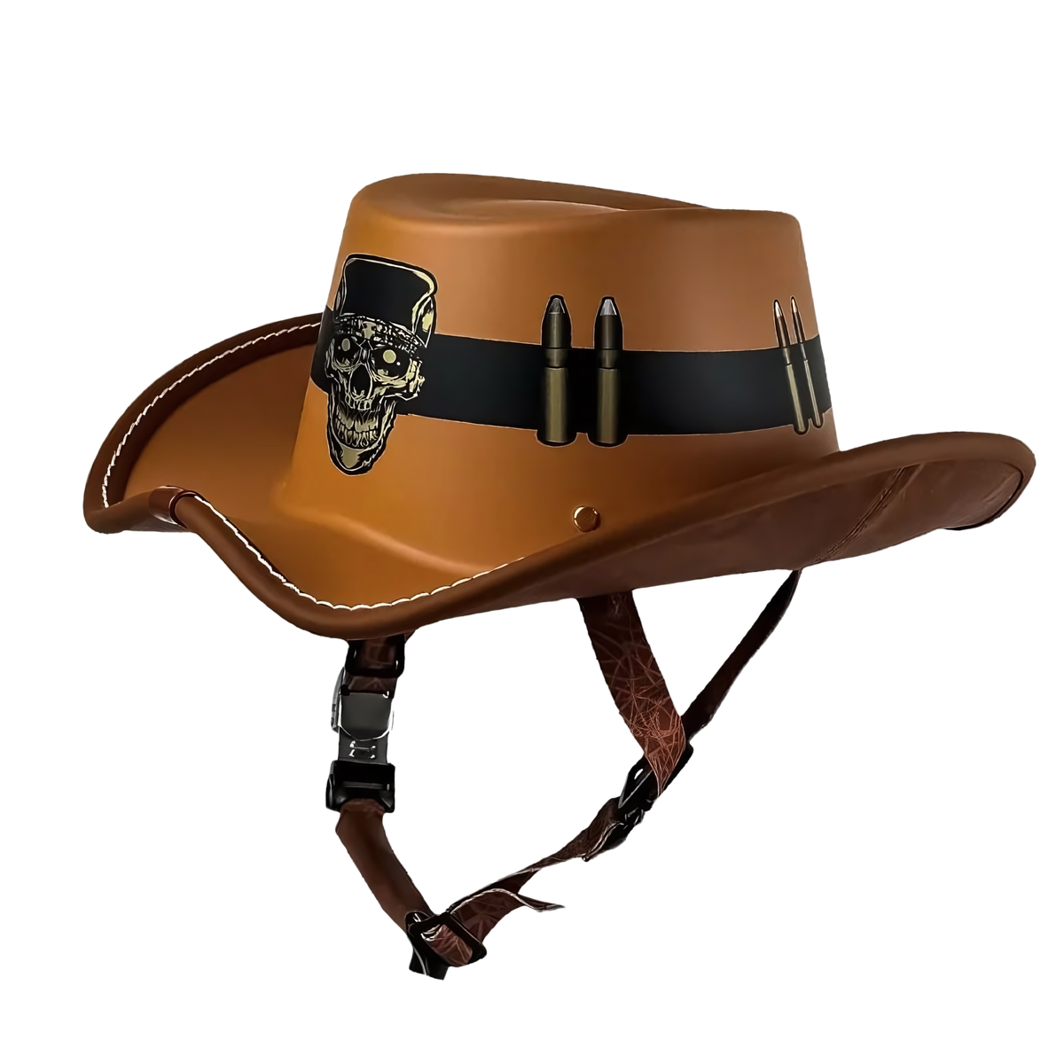 Retro Cowboy Motorcycle Half Helmet - view 2