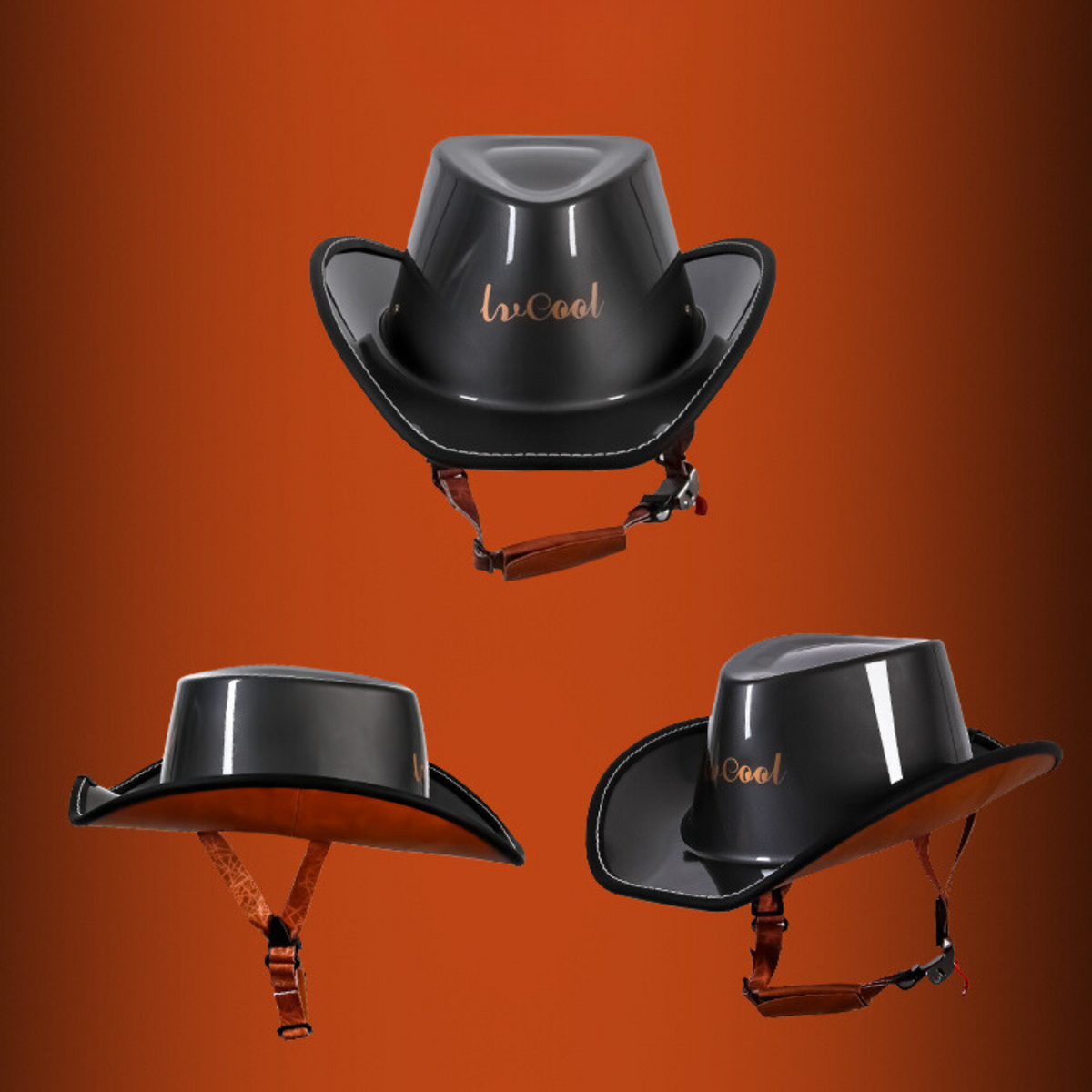 Retro Cowboy Motorcycle Half Helmet - view 12