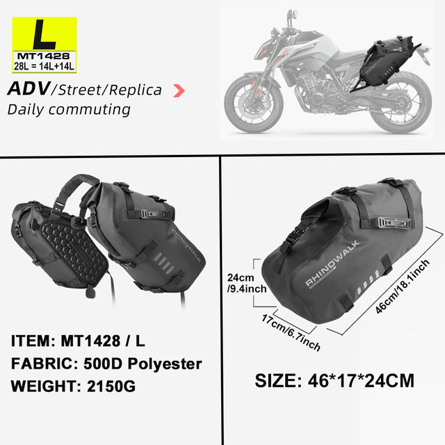 Waterproof Motorcycle Saddlebags - view 3