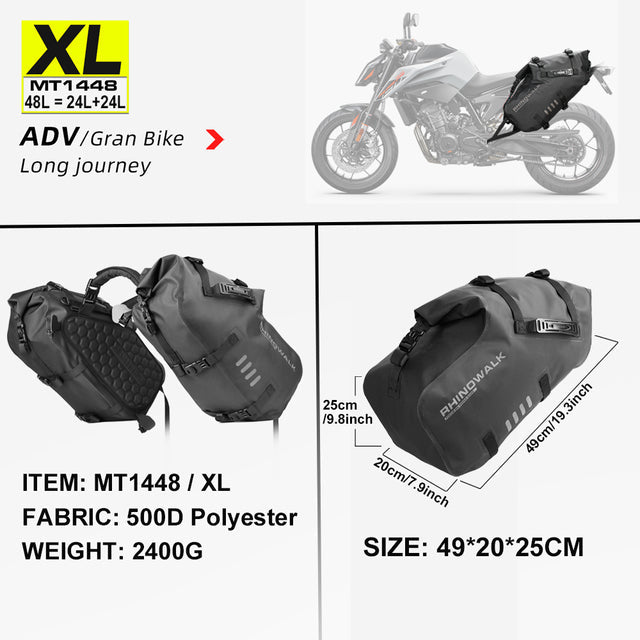 Waterproof Motorcycle Saddlebags - view 4