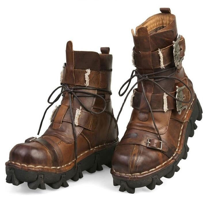 Leather Skull Boots Gothic Punk - view 4