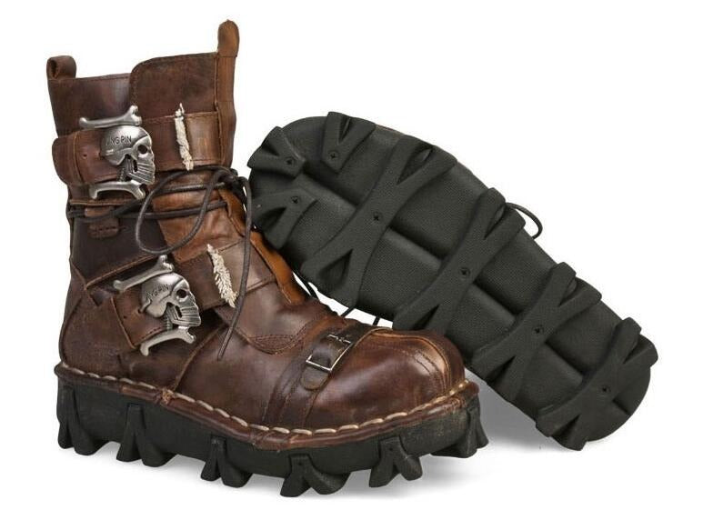 Leather Skull Boots Gothic Punk - view 10
