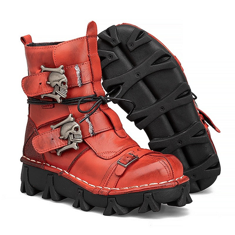 Leather Skull Boots Gothic Punk - view 15