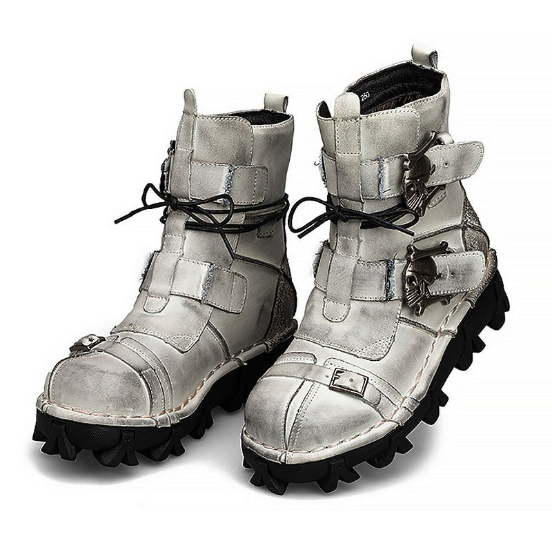 Leather Skull Boots Gothic Punk - view 12