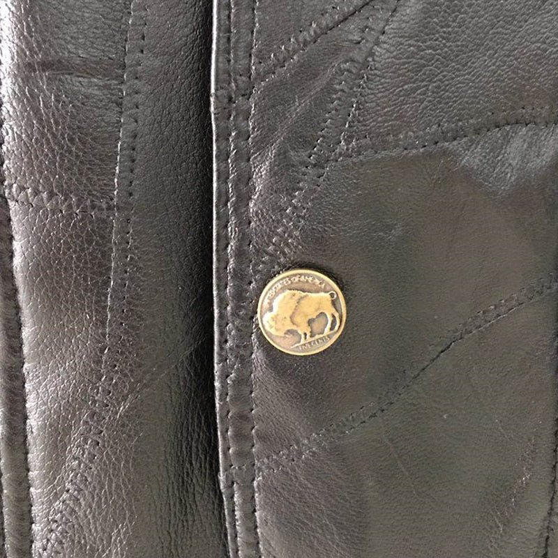 Classic Leather Biker Vest - view 9