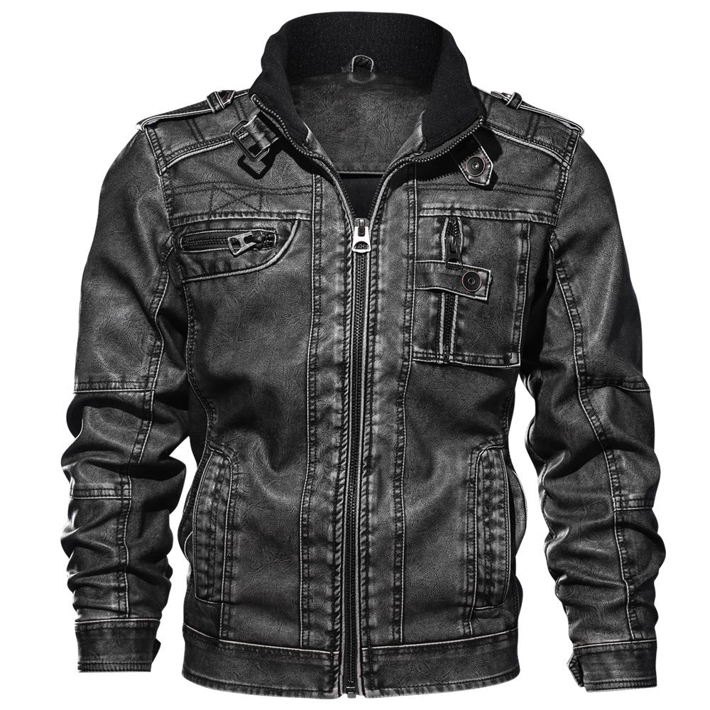 Street Biker Leather Jacket - view 5