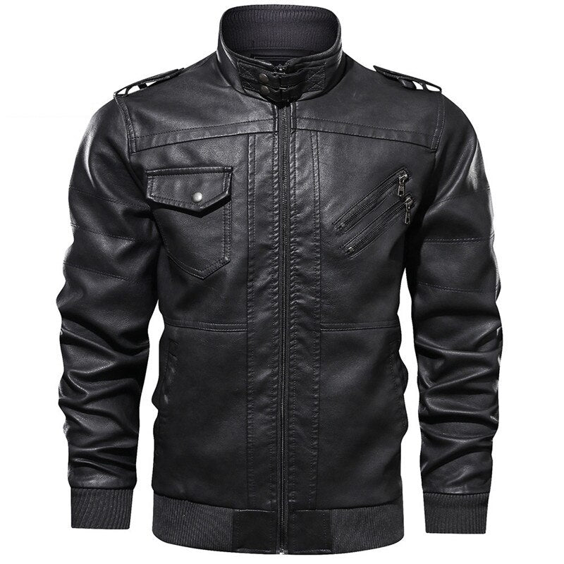 Men's Leather Daytona Biker Jacket - view 10