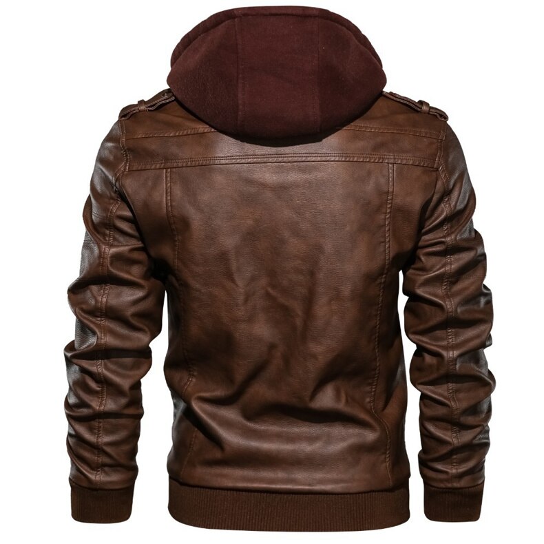 Titan Leather Motorcycle Jacket Hooded - view 25