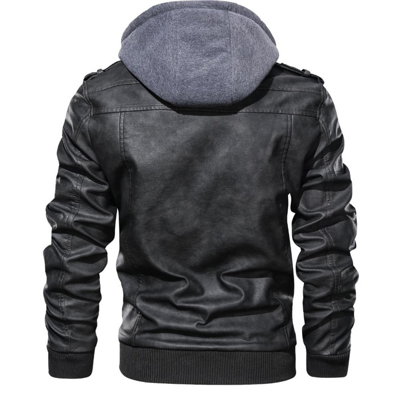 Titan Leather Motorcycle Jacket Hooded - view 24