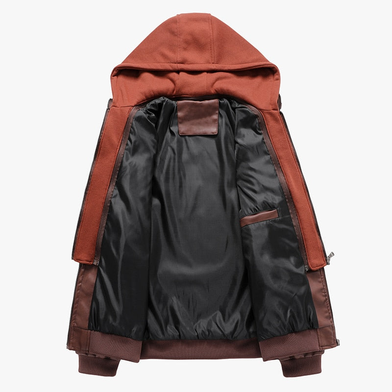 Titan Leather Motorcycle Jacket Hooded - view 11