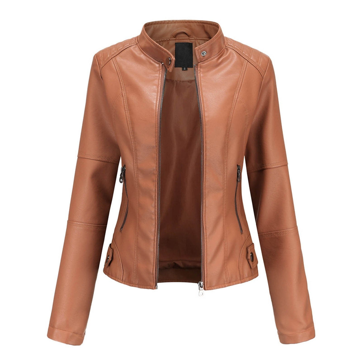 Women's Chopper Biker Leather Jacket - view 5