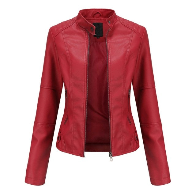 Women's Chopper Biker Leather Jacket - view 4