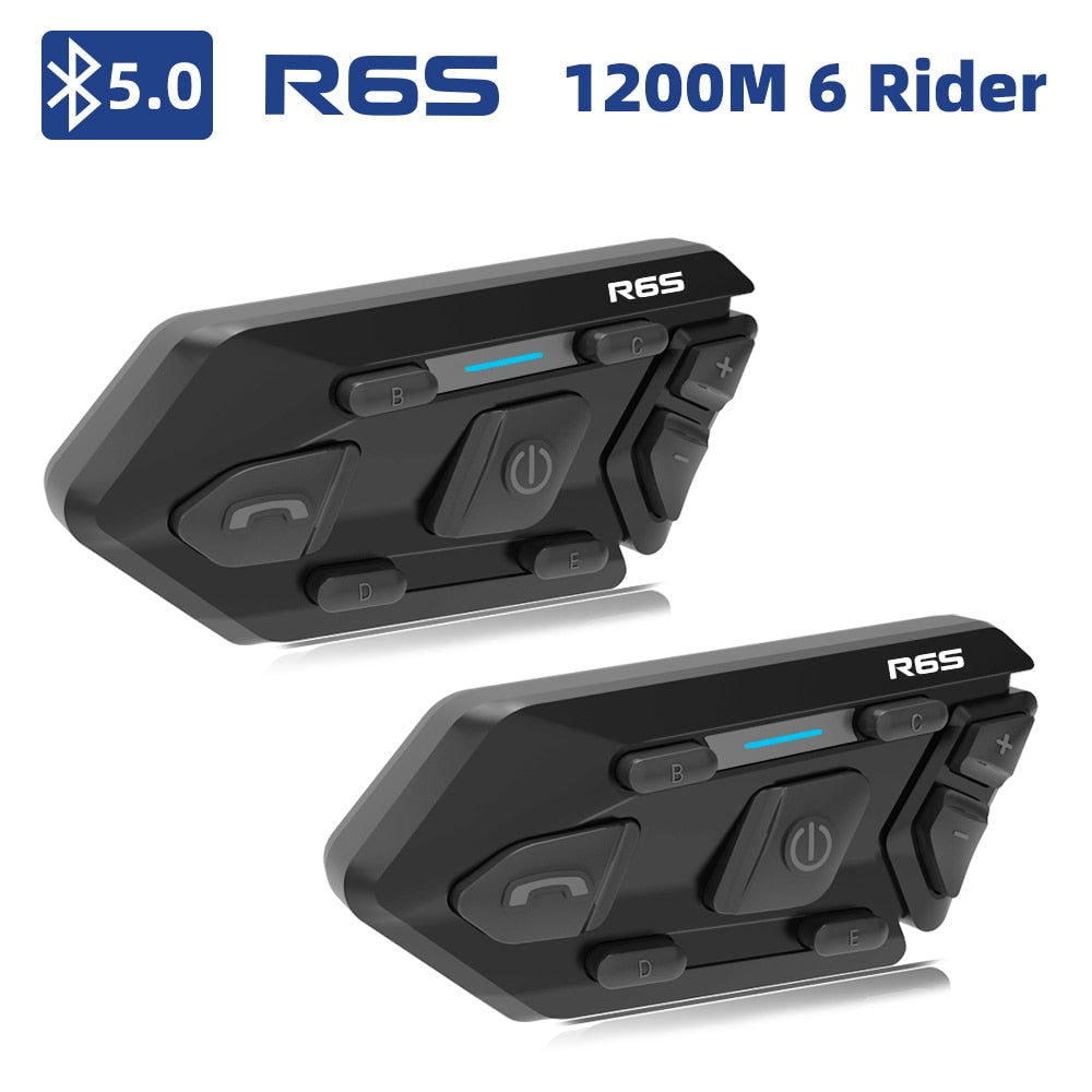 R6S Intercom Bluetooth Headset - Waterproof