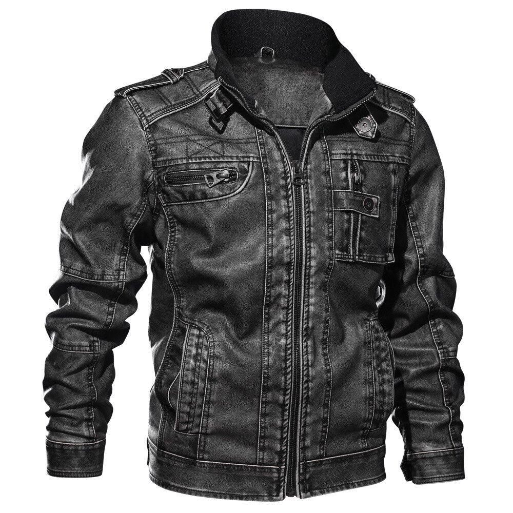 Street Biker Leather Jacket - view 4