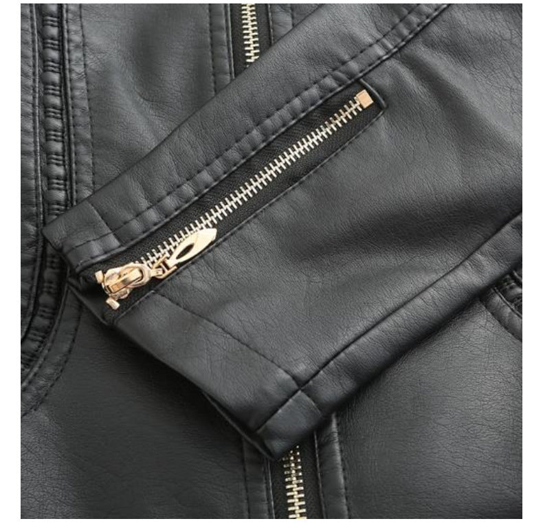 Women's Faux Biker Leather Motorcycle - view 9