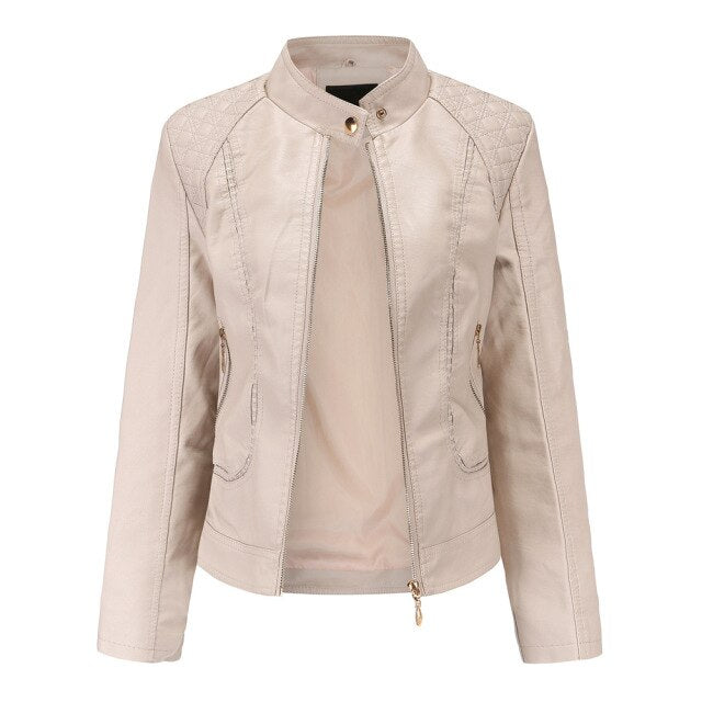 Women's Faux Biker Leather Motorcycle - view 5